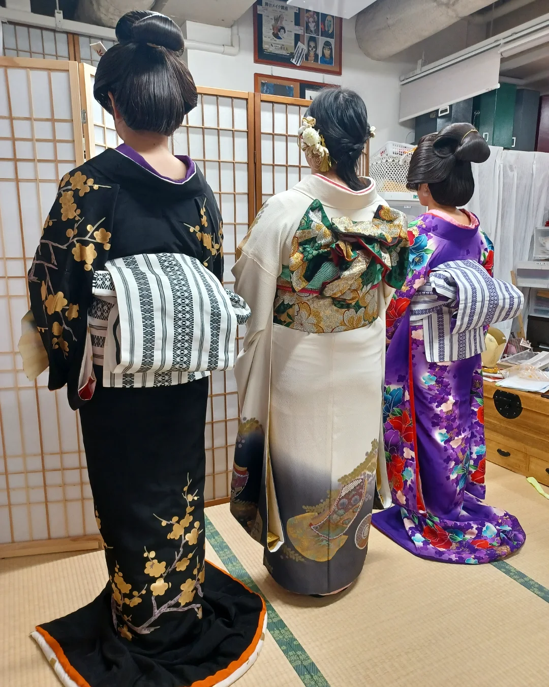 舞台着付けの勉強中👘